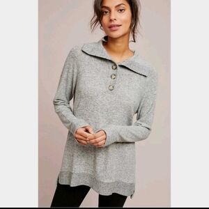 ANTHROPLOGIE Women's Saturday Sunday Weekender Cloudfleece Pullover Sweater S